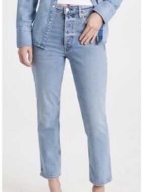 Citizens of Humanity Charlotte Crop High Rise Straight Jeans in Dalia Size 26